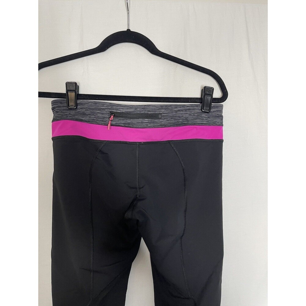 Lululemon Run: Inspire Crop II Size 8 Black Wee Are From Space Black Paris Pink - Picture 5 of 11